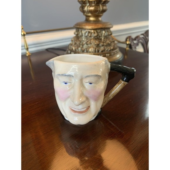 Vintage‎ Toby Mug Thorley Bone China Hand Painted Creamer 3" Tall RARE. - Picture 1 of 5